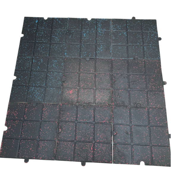 Piso de Caucho Cuadros con Chispas Azules - Imagen 2