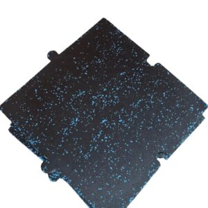 Piso de Caucho Liso con Chispas AZULES