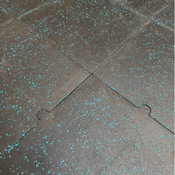 Piso de Caucho Liso con Chispas Azules - Imagen 4