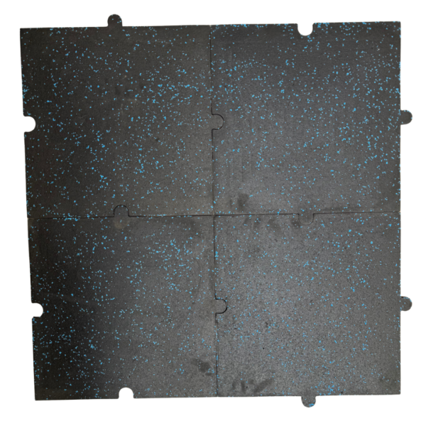 Piso de Caucho Liso con Chispas Azules - Imagen 2