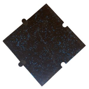 Piso de Caucho Liso con Chispas Azules