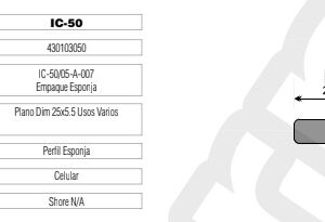 Empaque de caucho IC-50 Plano 25x6mm x 50mt