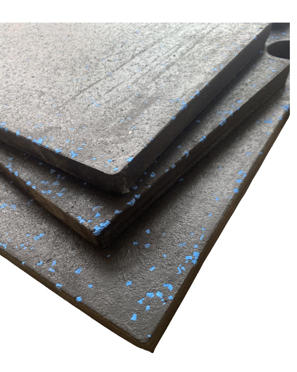 Piso de Caucho Liso Grosor 2CM con Chispas azules 3 Piso de Caucho Liso Grosor 2CM con Chispas azules - Imagen 3